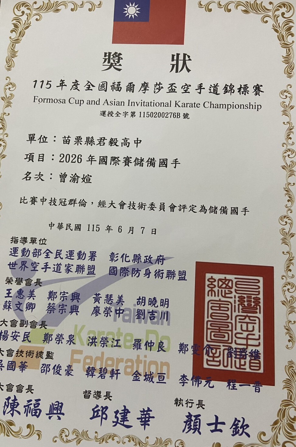 儲備國手